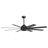 Cissline 65" Black Modern Ceiling Fan No Light with Remote Control for Living Room/Bedroom