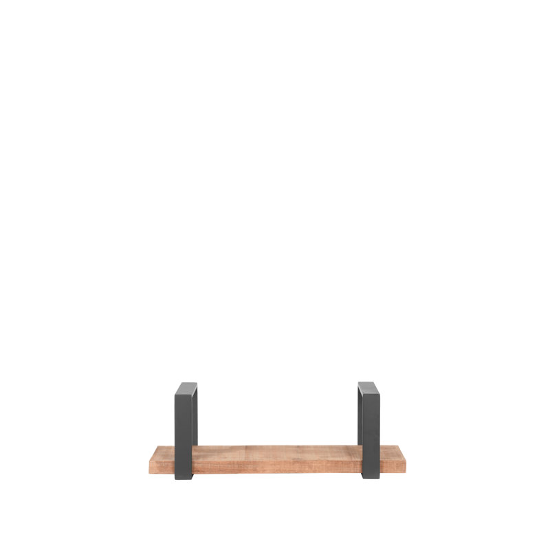 Mango Solid Wood Floating Shelf, 20cm H x 60cm L x 23cm W, Grey