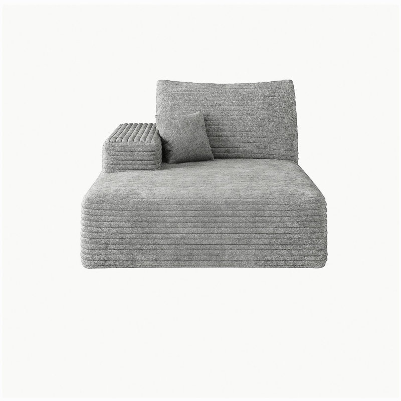 Y119-R-SLEEPER-GREY canapé-lit droit gris, Gris antique, Face à la droite