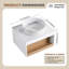 Lavabo vasque rond 24 po, meuble-lavabo mural avec rangement ouvert, finition blanche avec comptoir durable, conception moderne peu encombrante (livré dans 2 boîtes)-1213954069