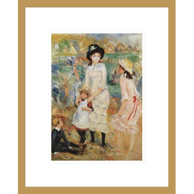 «Children on the Seashore Guernsey» par Pierre-Auguste Renoir, impression giclée encadrée