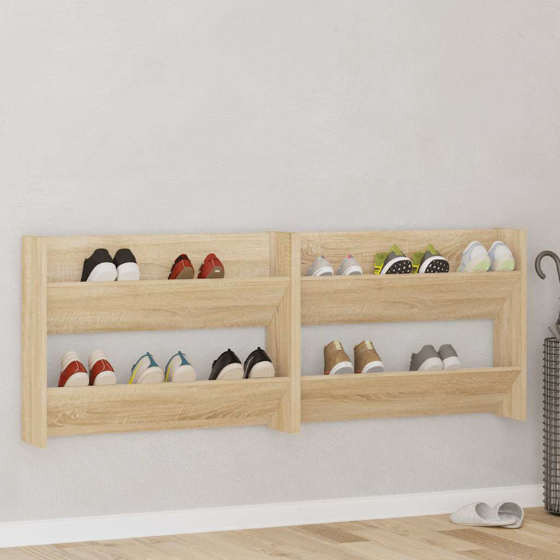 12 Pair Solid Wood Shoe Rack