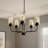 5 - Light Dimmable Tiered Chandelier