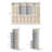 85.8" H X 94.4" W 7-Tier Large Rattan Storage Bookcase, Bookshelf With White Downlights