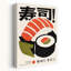 Fresh Japanese Sushi Abstract Modern Retro Fish Wall Art Print 1 Piece Wrapped Canvas Wall Art-1912590429