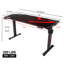 166.4cm W Height Adjustable Rectangular Computer Desk