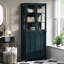 Ellerby 72" Freestanding Kitchen Pantry with Glass Doors and Adjustable Shelves-482787062