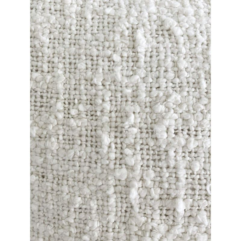 Cozy Cotton White Boucle Euro Pillow Cover 26x26