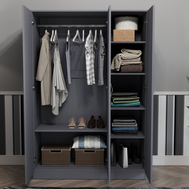Maybery MDF & Particleboard Wardrobe, Grey