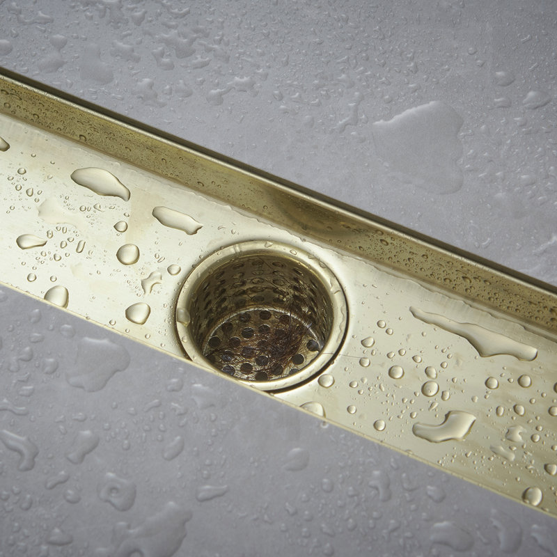 32'' Brushed Gold Stainless Steel Linear Shower Drain