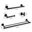 Ensemble de 4 pièces de quincaillerie de salle de bain murale, acier inoxydable-106925287