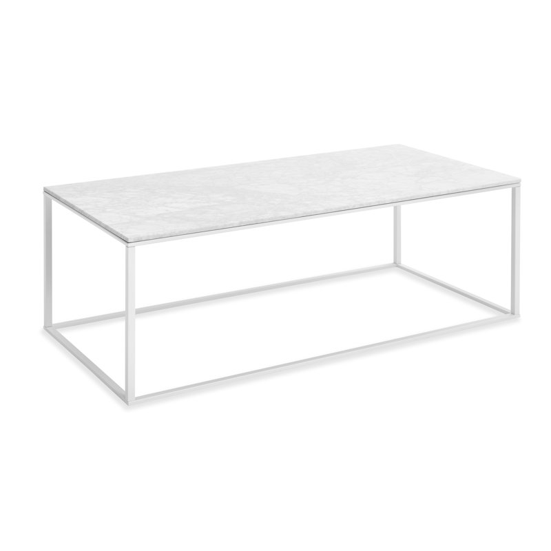 Minimalista Coffee Table, White, 13" H x 60" W x 29" D