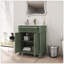Meuble-lavabo Mid-Century avec base colonne romaine, vert