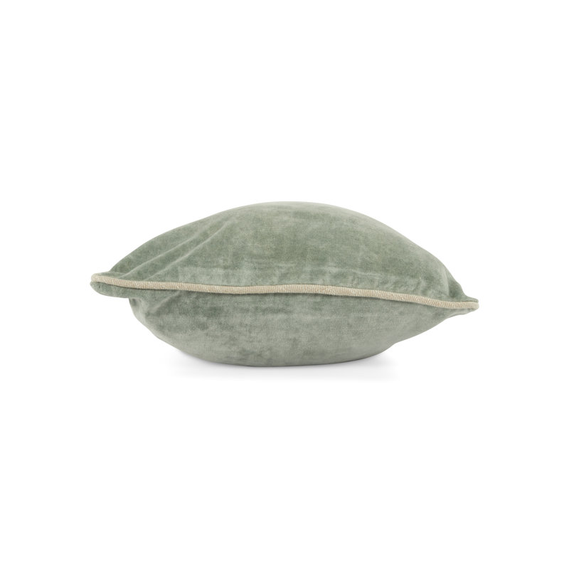 Harriet Cotton Throw Pillow, Square 22", Sage Green