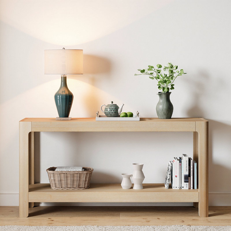 Console en bois naturel Mirod