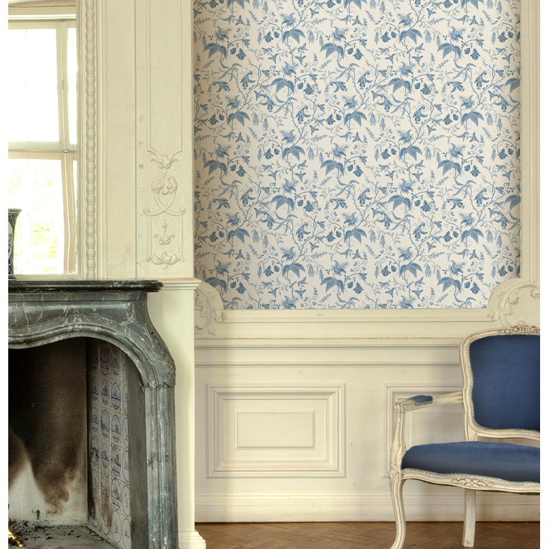 Yuki Osada Floral Wallpaper Double Roll, Blue/Turquoise