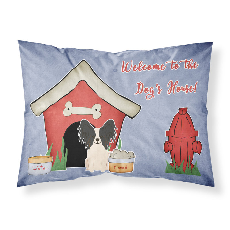 Taie d’oreiller chien house, Papillon noir et blanc