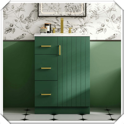 Petit meuble-lavabo moderne avec porte de tiroir d'évier encastrée