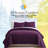 Southshore Fine Linens Vilano Oversized Quilt Set, Double-Brushed Microfiber Lightweight Quilted Bedding with Waffle Geometric Pattern and 2 Pillow Shams, Full/Queen, Purple-1001114985-1001114977