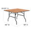 Table de banquet pliante en bois Wofford-11890916