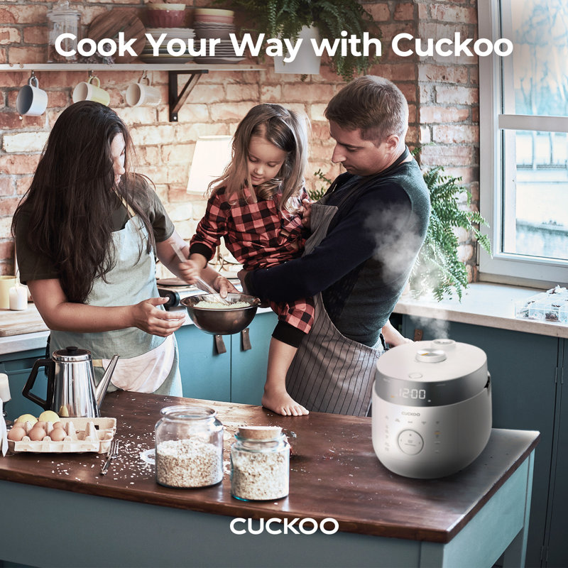 CUCKOO Twin Pressure Rice Cooker 10-Cup Uncooked / 20-Cup Cooked with Induction Heating Technology, 25 Menu Modes with Voice Guide, Large Rice Maker Multi-Cooker & Pressure Cooker (CRP-LHTR1009FW)