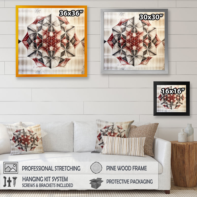 Impression sur toile avec cadre flottant, Noir, H 30 po x l 30 po x P 1 po