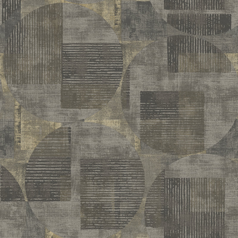 Papier peint géo toile brune, Brun