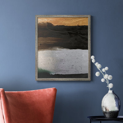 Toile encadrée de qualité supérieure embellie "Coastal Plain I" - prête à être accrochée