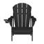 Chaise pliante Mallette Adirondack en PEHD à texture de bois avec porte-gobelet-103547251