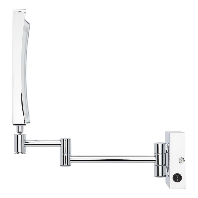 Norabel 12-3/4" x 9-1/2" Framed Make Up Mirror, Chrome