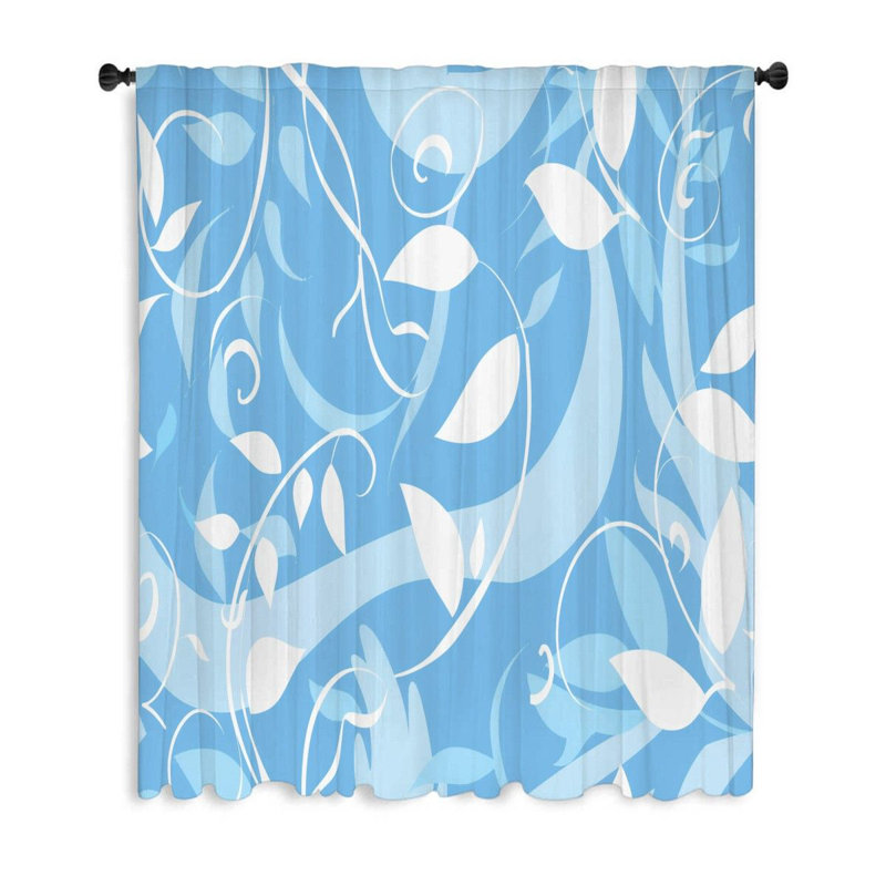 Blouson Sheer Curtain Single Panel, 53" W x 87" L