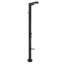 Douche extérieure autoportante en acier inoxydable 316 avec pommeau de douche effet pluie fixe, douchette de pieds pivotante, crochet porte-serviettes et tablette de rangement-136925708