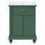 Meuble-lavabo moderne de 24 po avec tiroir basculant et charnières à fermeture en douceur, armoire de salle de bain avec structure ouverte au dos, pieds tournés en boule avec élégance française-1874915614