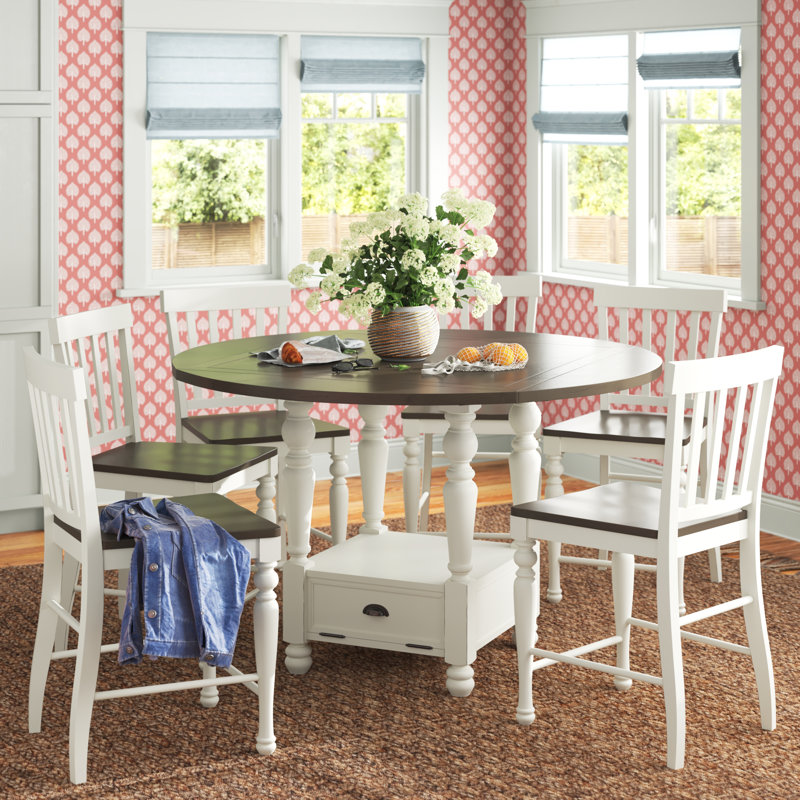 Heppman Solid Wood Solid Wood Top Four Leg Dining Set