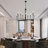 10 - Light 43.3"W Oversized Dimmable Geometric Chandelier