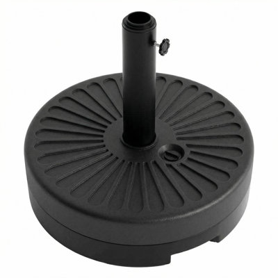 20 in. Round Patio Umbrella Base Fits 1.5" to 2.1" Umbrella Poles, 330 lbs. Fillable Capacity Umbrella Stand