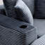 Chaise longue sans os de 133 cm (52,4 po) - Canapé-lit modulable 3 en 1 surdimensionné, confortable et moelleux comme un nuage, idéal pour la lecture, le salon et la chambre à coucher - Canapé-lit en velours côtelé gris-830291664-830291670