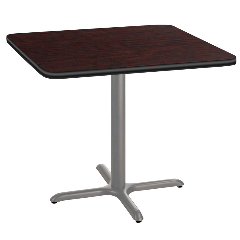 Table de salle à manger carrée CT Series, H 30 po x L 36 po x l 36 po, Acajou, Gris