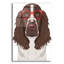 Art mural en verre épique Epic Art, Springer Spaniel portant des lunettes de hipster-627960372