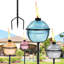 Ensemble de 4 torches de jardin en verre de 16 oz