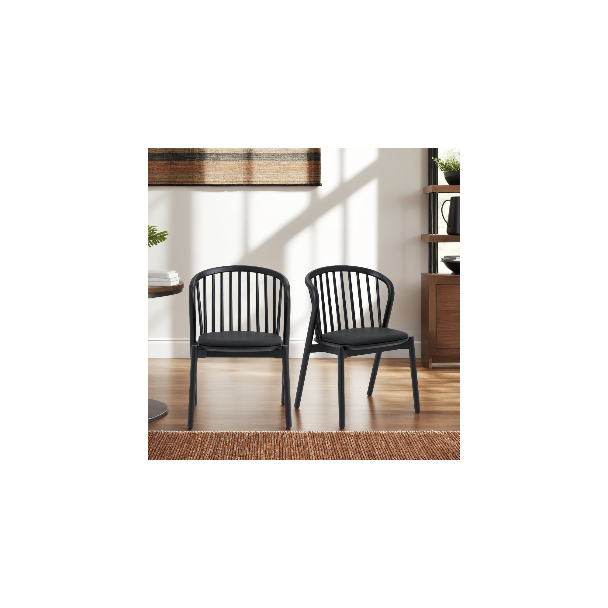 Bullough Vegan Leather Dining Chair (Set of 2), Oak
