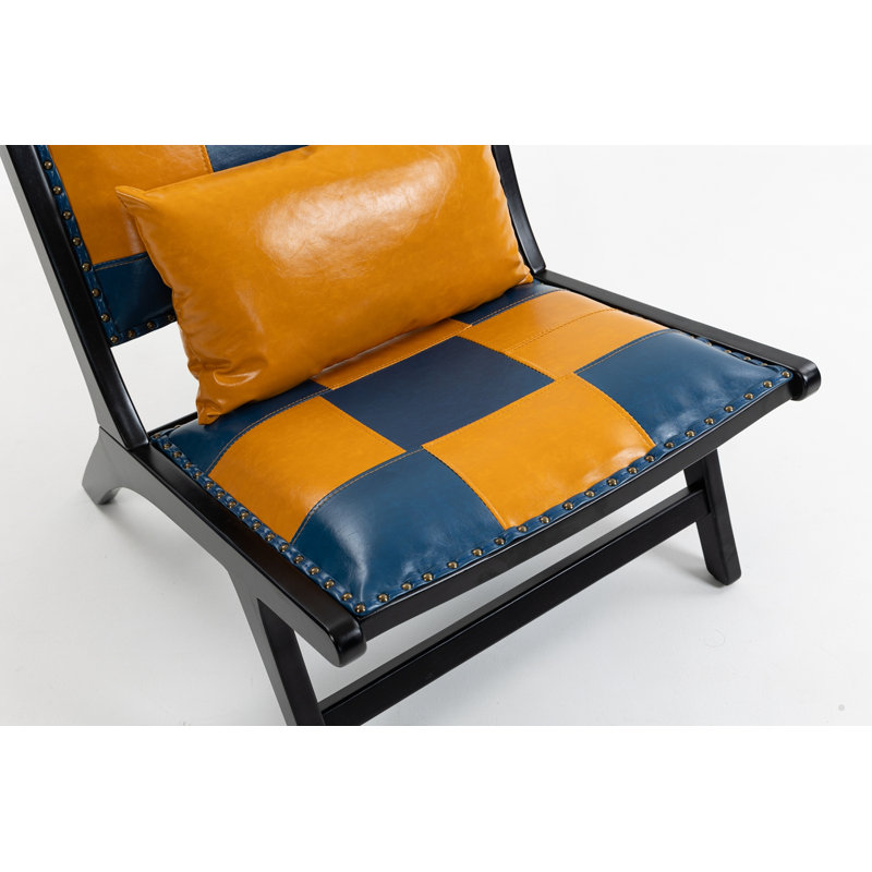 Chaise d'appoint de 25,6 po, Bleu/jaune