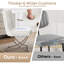 Chaise de salle à manger capitonnée en velours avec pieds en X argentés-45183687