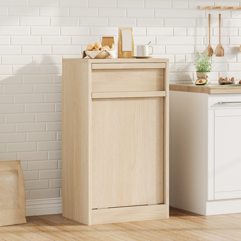 Wood Tilt Out Trash Can