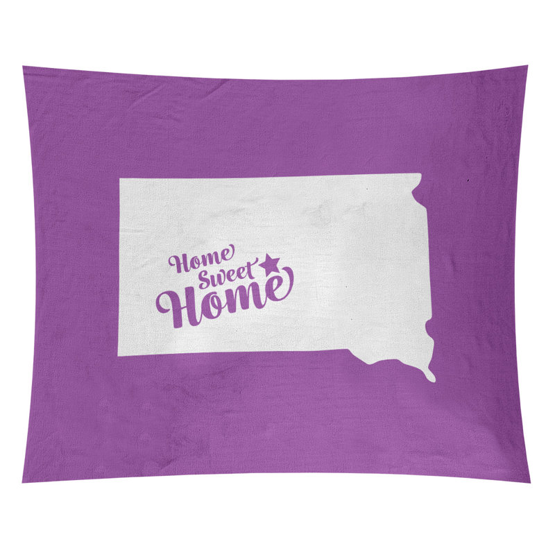 Tapisserie Home Sweet Pierre, H 27,5 po x l 37,5 po, Violet