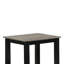 Brex 22 po Table de bout carrée en bois grise / noire avec tablette ouverte