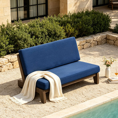 Chaise longue d'extérieur en bois de teck Polett