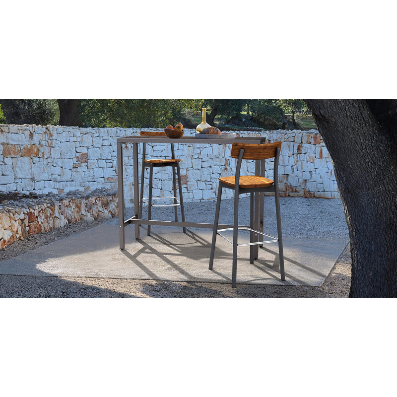 Table de bar d'extérieur rectangulaire l 14,6 po Lozan, L 14,6 po x L 47,2 po x H 38,2 po