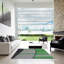 Tapis à motifs vert / gris-1190922772