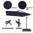 Brennan 98.4'' Cantilever Umbrella Square Patio Offset Umbrella with Weight Base-1037365864